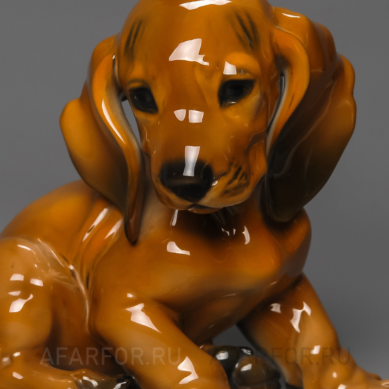 Фарфоровые статуэтки "Друзья. Щенки Таксы" Rosenthal Германия