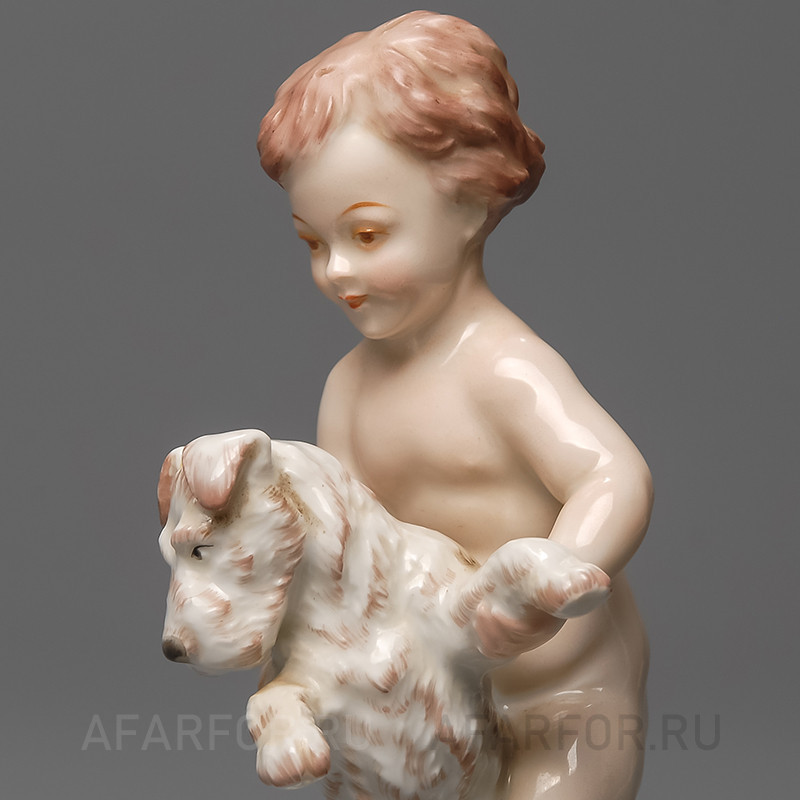 Фарфоровая статуэтка "Мальчик с собачкой" Rosenthal Германия