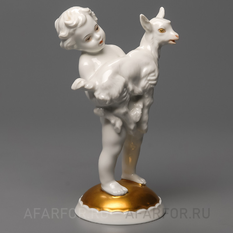 Фарфоровая статуэтка "Мальчик с козлёнком" Rosenthal Германия
