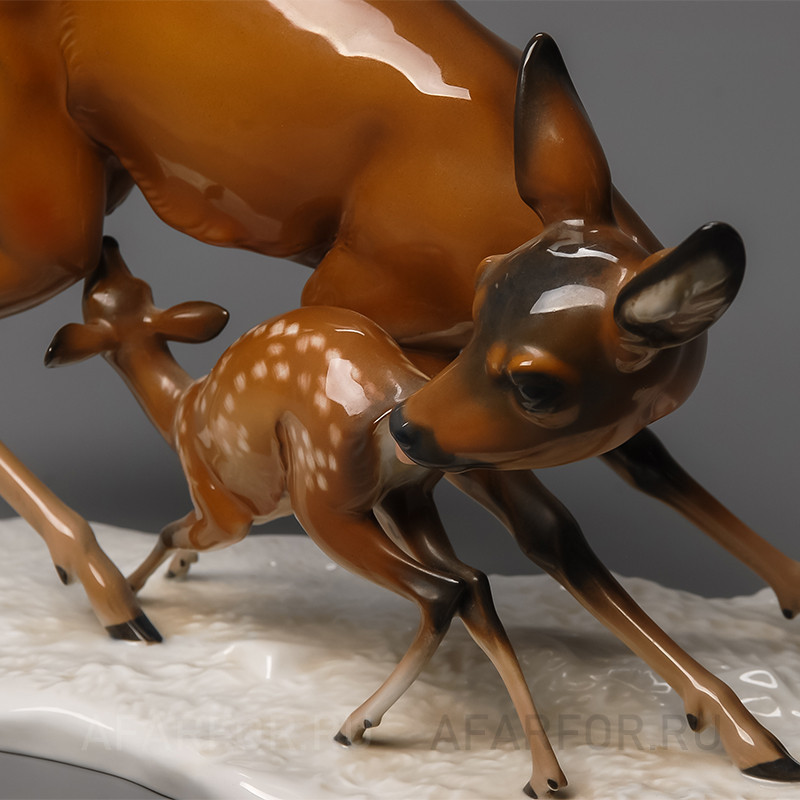 Фарфоровая статуэтка "Семья. Две косули" Rosenthal Германия
