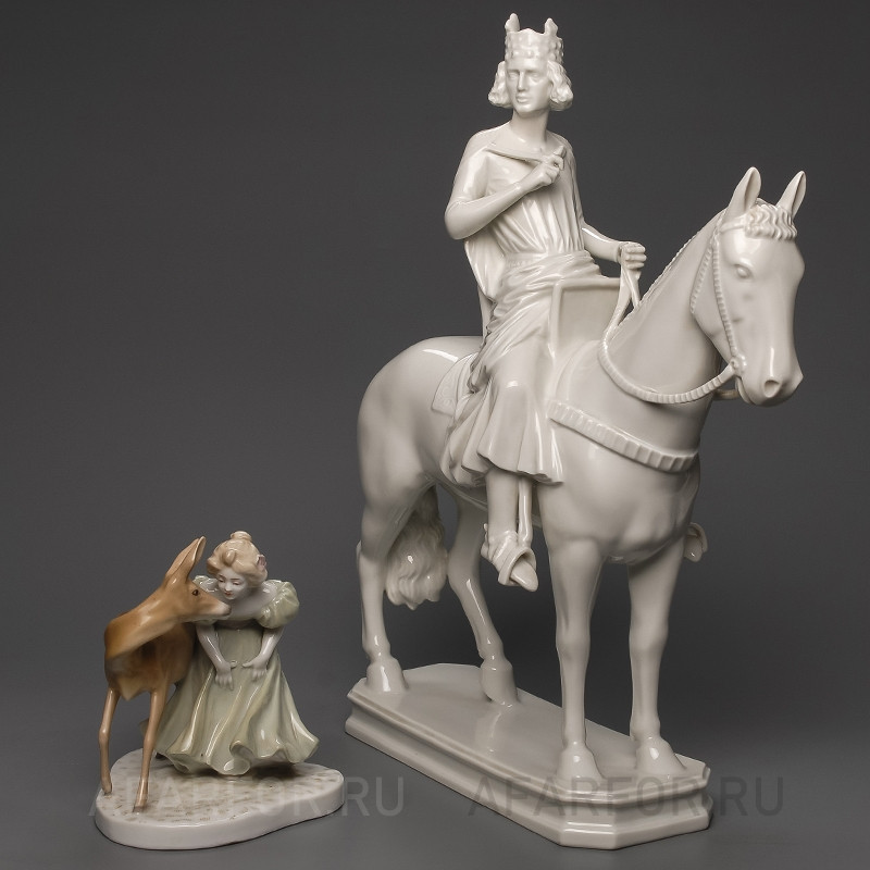 Фарфоровая статуэтка "Римский Патриций на коне" Rosenthal Германия