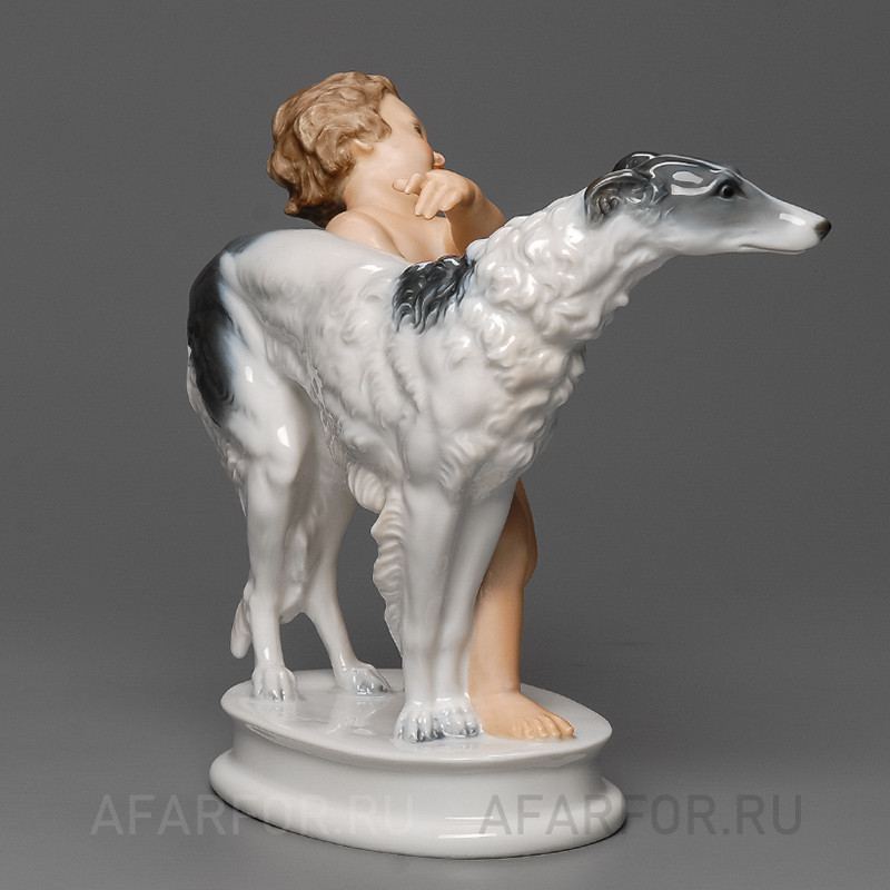 Фарфоровая статуэтка "Мальчик с собакой" Rosenthal Германия