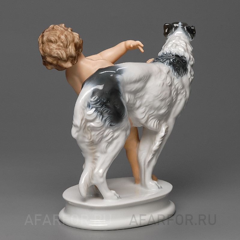 Фарфоровая статуэтка "Мальчик с собакой" Rosenthal Германия