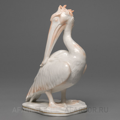 Фарфоровая статуэтка "Пеликан" Rosenthal Германия. Антикварная птица для ценителей фарфора.