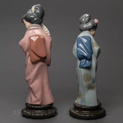 Фарфоровые статуэтки "Гейши. Восточные дамы" Lladro Испания (фото №32547)