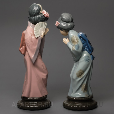 Фарфоровые статуэтки "Гейши. Восточные дамы" Lladro Испания (фото №32548)