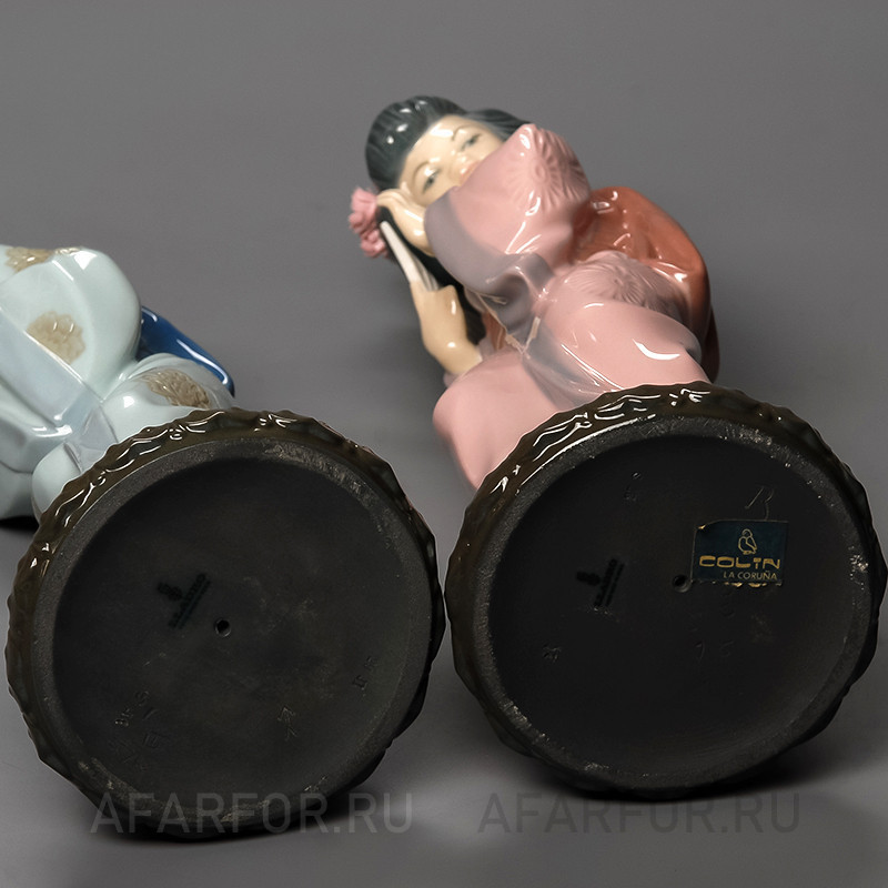 Фарфоровые статуэтки "Гейши. Восточные дамы" Lladro Испания