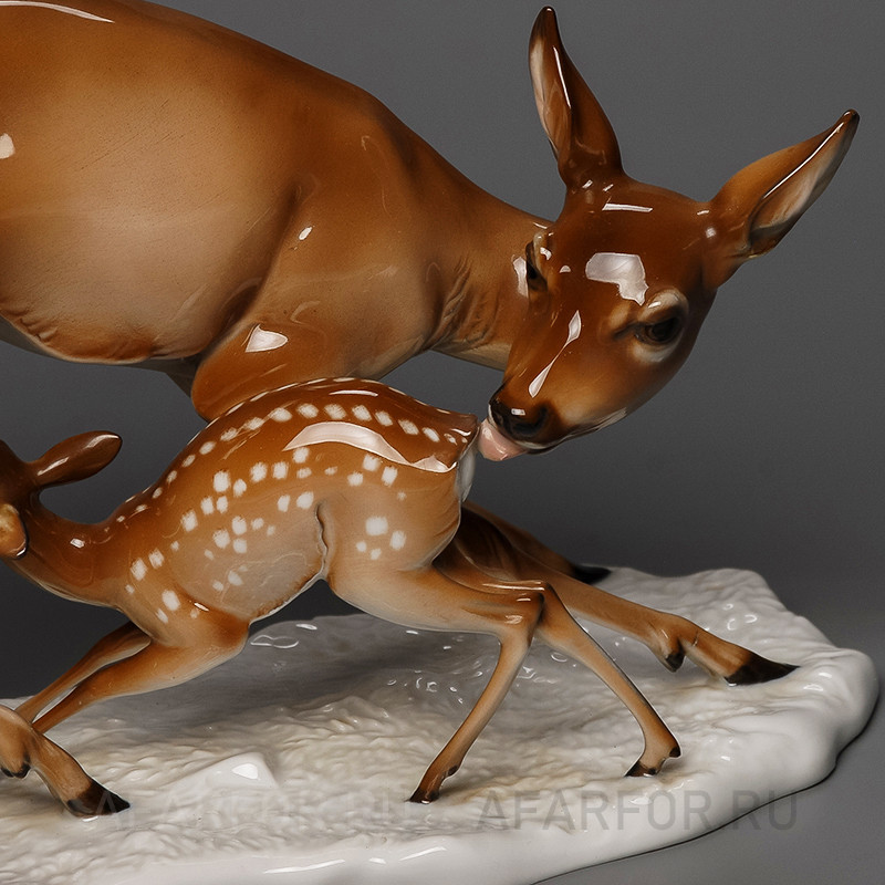 Фарфоровая статуэтка "Семья. Две косули" Rosenthal Германия