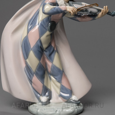 Фарфоровые статуэтки "Арлекины со скрипкой и концертиной" Lladro Испания (фото №32857)