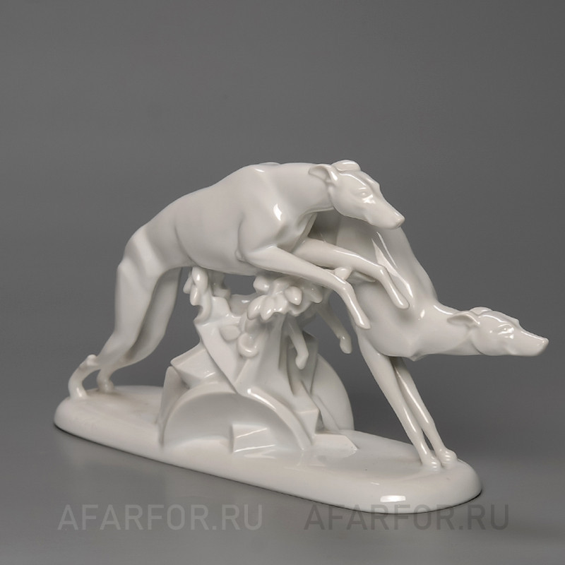 Фарфоровая статуэтка "Погоня. Бегущие борзые" Rosenthal Германия