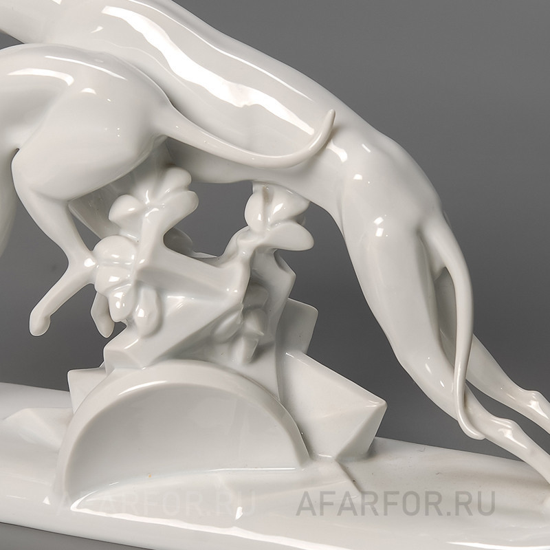 Фарфоровая статуэтка "Погоня. Бегущие борзые" Rosenthal Германия