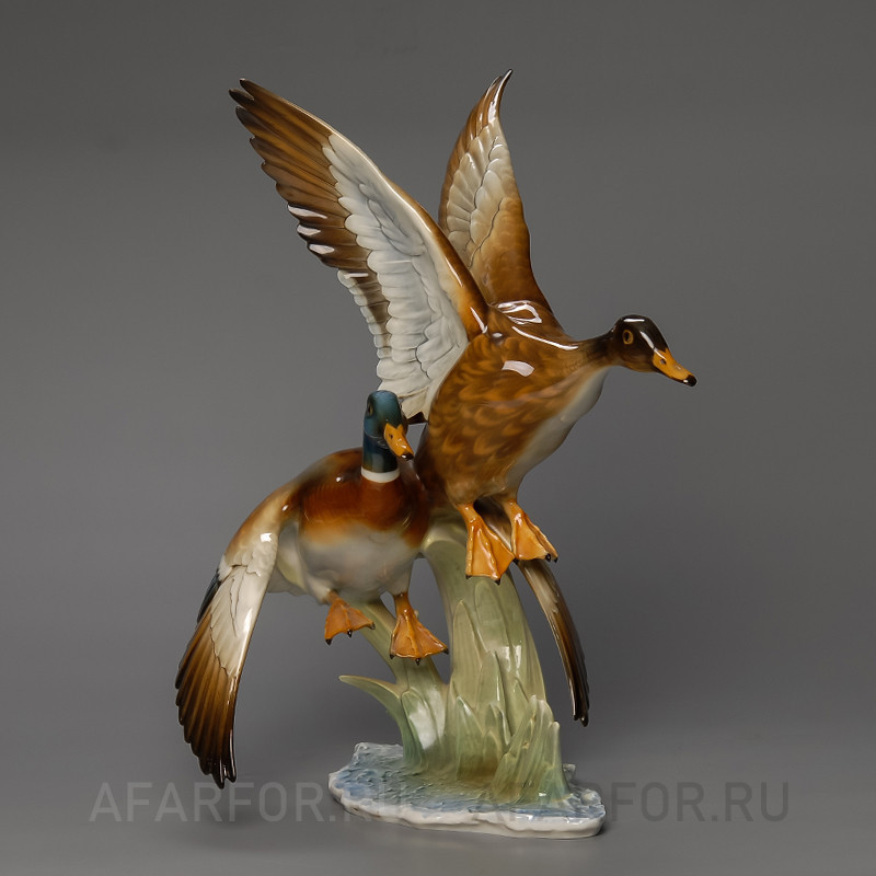 Винтажная фарфоровая статуэтка «Взлетающие утки», Rosenthal, Германия (арт. 1050-3)