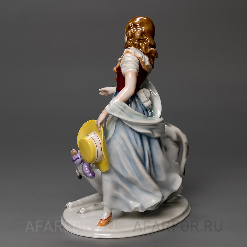 Фарфоровая статуэтка "Игра. Дама с собакой" Rosenthal Германия