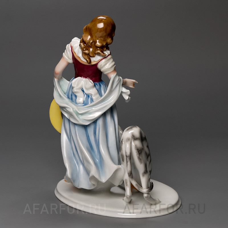 Фарфоровая статуэтка "Игра. Дама с собакой" Rosenthal Германия