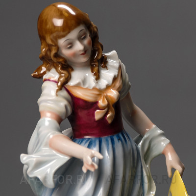 Фарфоровая статуэтка "Игра. Дама с собакой" Rosenthal Германия (фото №34498)