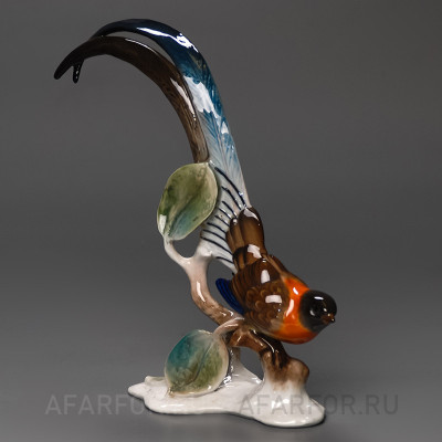 Красивая фарфоровая статуэтка «Райская птичка» Rosenthal Германия (арт. 1184-3), авторский антиквариат.