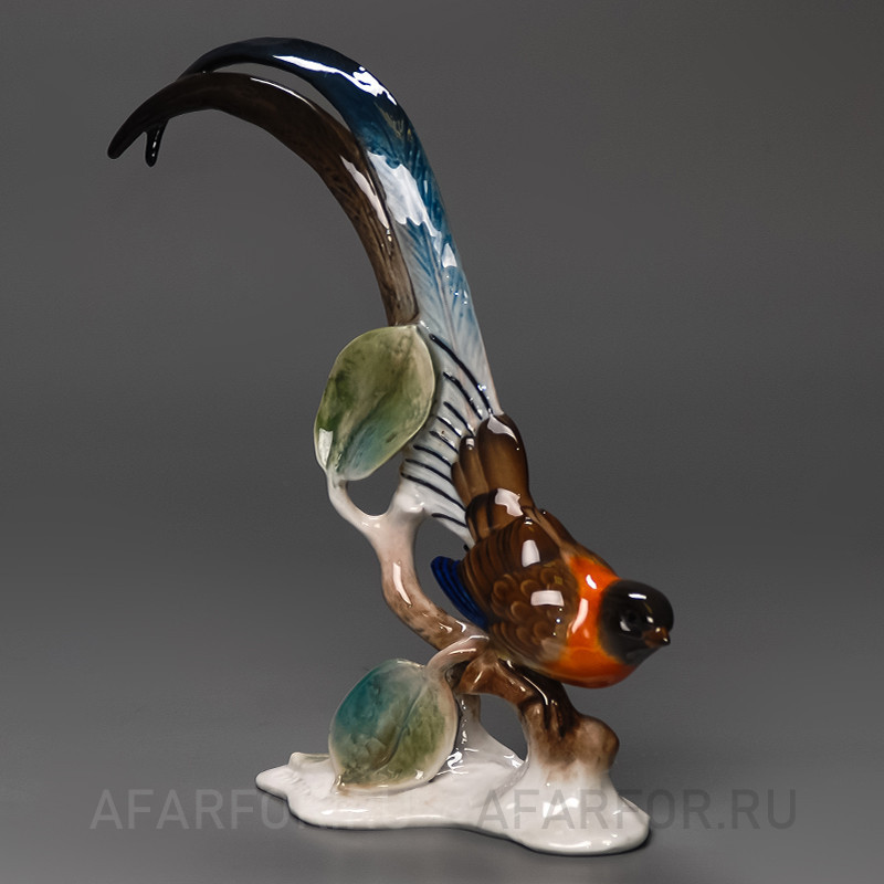 Красивая фарфоровая статуэтка «Райская птичка» Rosenthal Германия (арт. 1184-3), авторский антиквариат.