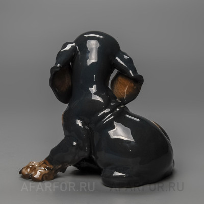 Фарфоровая статуэтка "Щенок таксы сидит" Rosenthal Германия