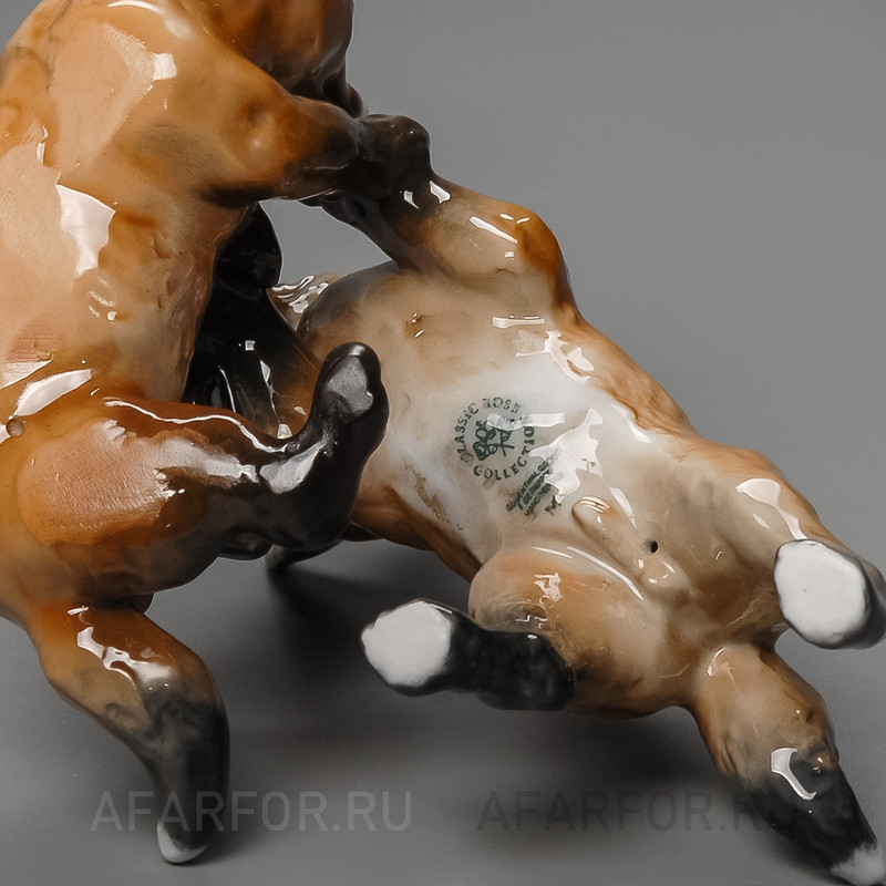 Фарфоровая статуэтка "Играющиеся лисята" Rosenthal Германия