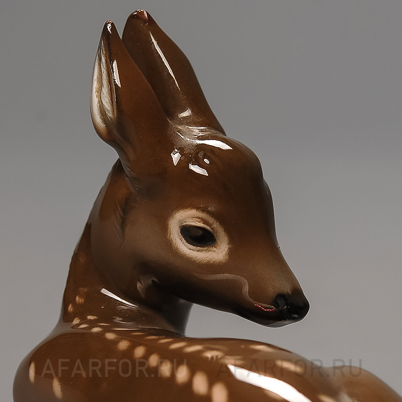 Фарфоровая статуэтка "Лежачий оленёнок" Rosenthal Германия