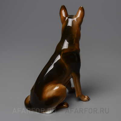 Фарфоровая статуэтка "Ожидание. Немецкая овчарка" Rosenthal Германия (фото №36986)