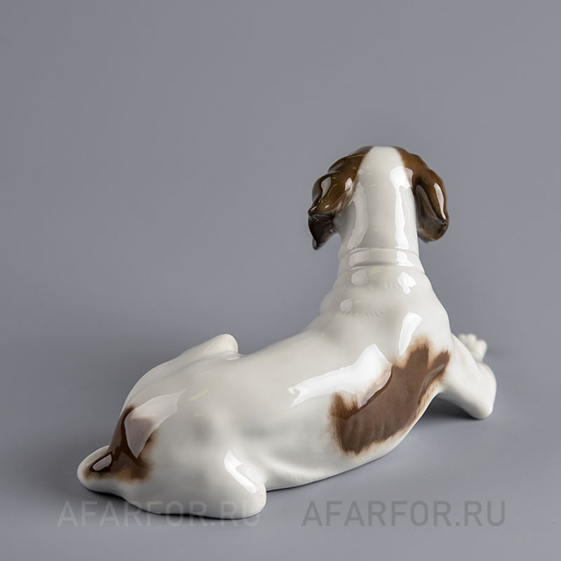 Фарфоровая статуэтка «Лежачий пойнтер» Rosenthal Германия