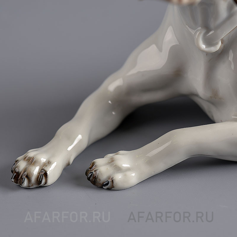 Фарфоровая статуэтка «Лежачий пойнтер» Rosenthal Германия