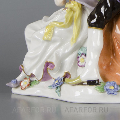 Фарфоровая статуэтка "Панталоне и Коломбина" Meissen Германия (арт. 2261-2, фото №37825)