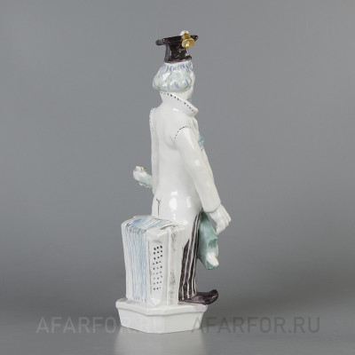 Фарфоровая статуэтка "Клоун-гитарист и аккордеон" Meissen Германия