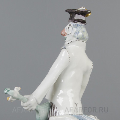 Фарфоровая статуэтка "Клоун-гитарист и аккордеон" Meissen Германия