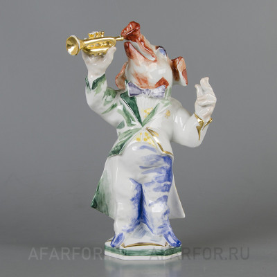 Фарфоровая статуэтка "Поросёнок с трубой" Meissen...