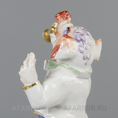 Фарфоровая статуэтка "Поросёнок с трубой" Meissen Германия (фото №38044)