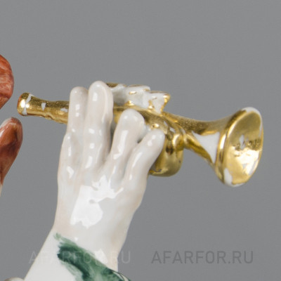 Фарфоровая статуэтка "Поросёнок с трубой" Meissen Германия (фото №38048)