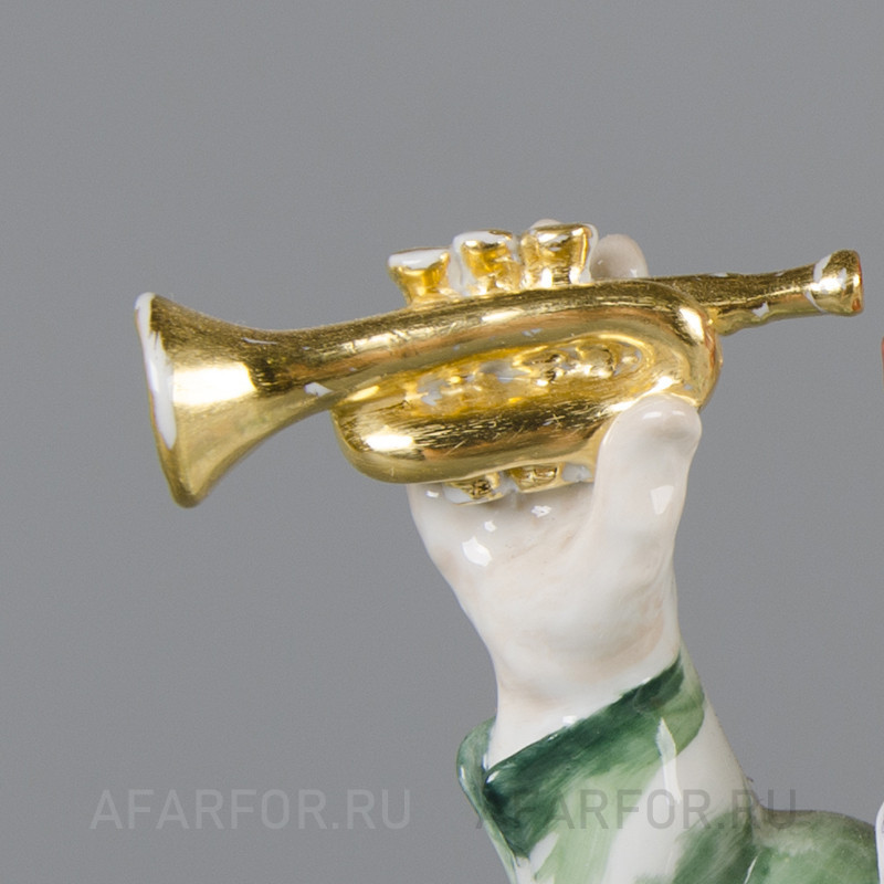 Фарфоровая статуэтка «Поросёнок с трубой» Meissen Германия