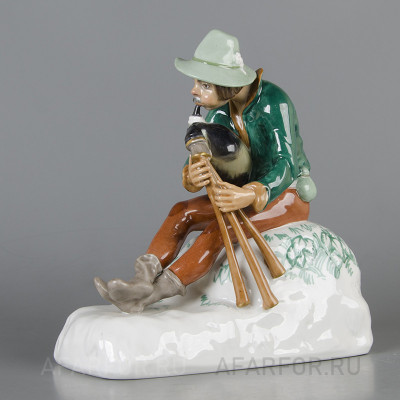 Винтажная статуэтка из фарфора «Волынщик», Rosenthal, Германия (арт. 2282-2)