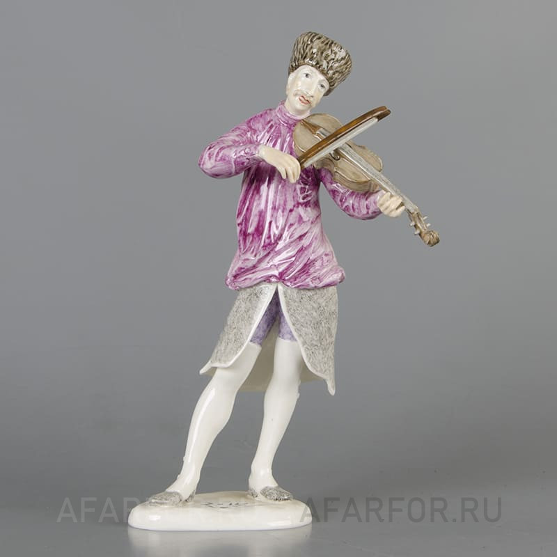 Редкая статуэтка из фарфора «Скрипач Анселл» Nymphenburg Германия (арт. 2287-2), редкий предмет искусства.
