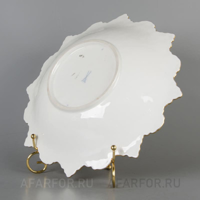 Декоративное блюдо из фарфора "Виноградные листья" Meissen Германия (арт. 2290-2, фото №38211)