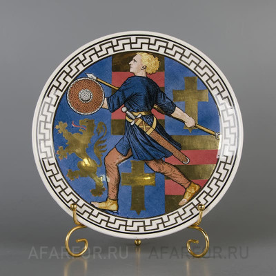 Редкая декоративная тарелка из фарфора «Фризский воин» Villeroy & Boch Германия (арт. 2292-2), подарок коллекционеру. (арт. 2292-2, фото №38230)
