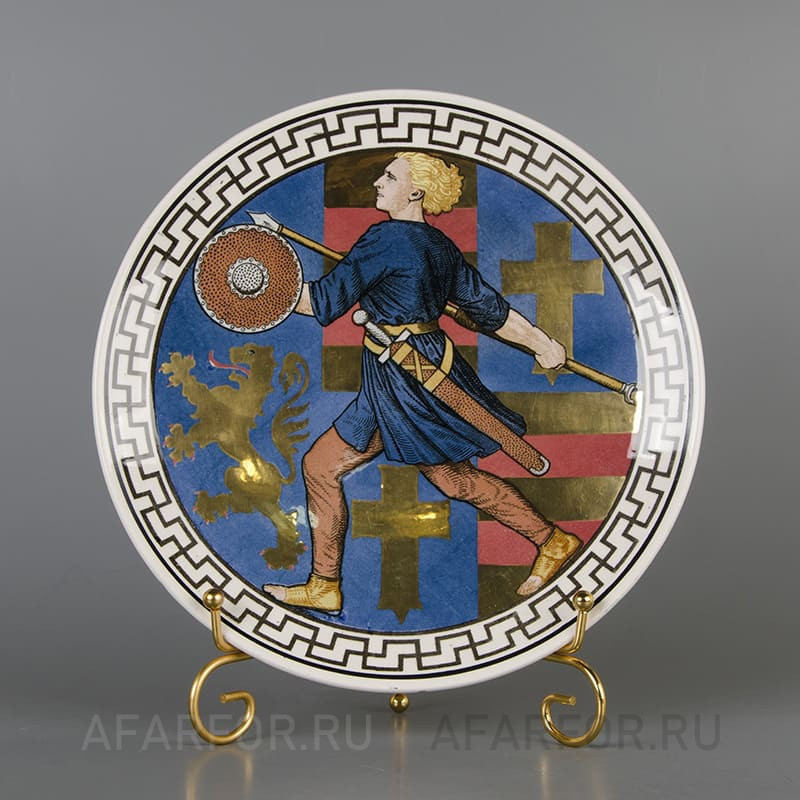 Редкая декоративная тарелка из фарфора «Фризский воин» Villeroy & Boch Германия (арт. 2292-2), подарок коллекционеру.