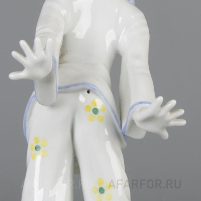 Фарфоровая статуэтка "Клоун с бабочкой на носу" Aelteste Volkstedter Германия (арт. 2293-2, фото №38253)