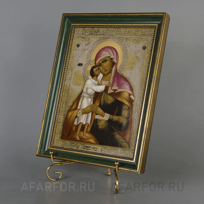 Икона на фарфоре "Феодоровская икона Божией Матери" Heinrich & Co Германия (фото №38280)