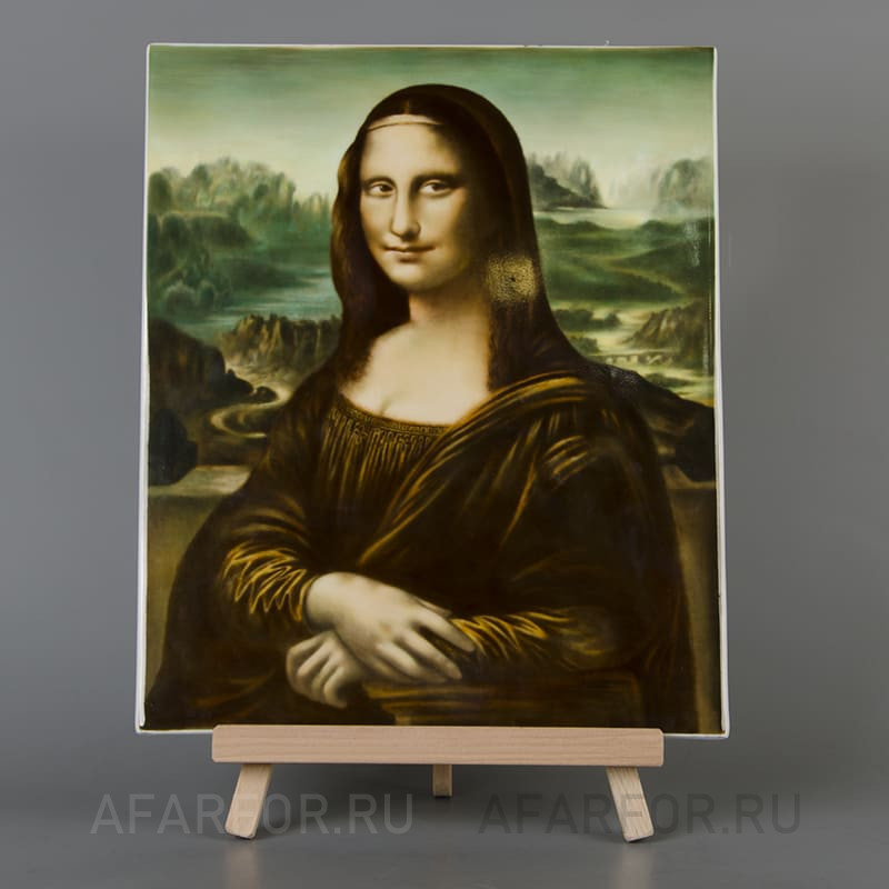 Красивая фарфоровая картина «Мона Лиза» Rosenthal Германия (арт. 2301-2), авторский винтажный фарфор.