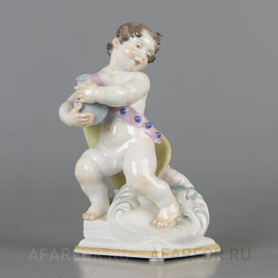 Коллекционная фарфоровая статуэтка «Знак зодиака Водолей» Meissen Германия (арт. 2303-2), красивая старинная керамика.
