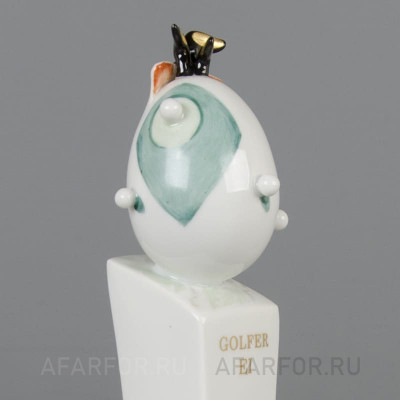Фарфоровая статуэтка «Гольфист-Яйцо» (Golfer Ei), Meissen, Германия (фото №38512)