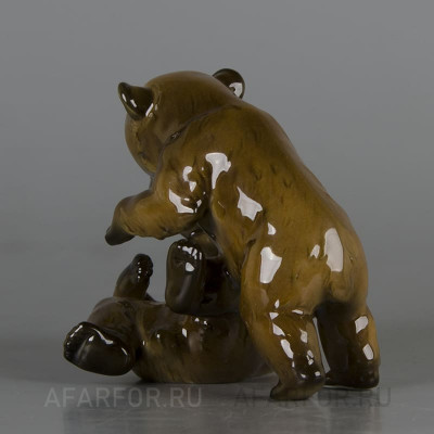 Фарфоровая статуэтка "Играющие медвежата" Hutschenreuther Германия (фото №38676)