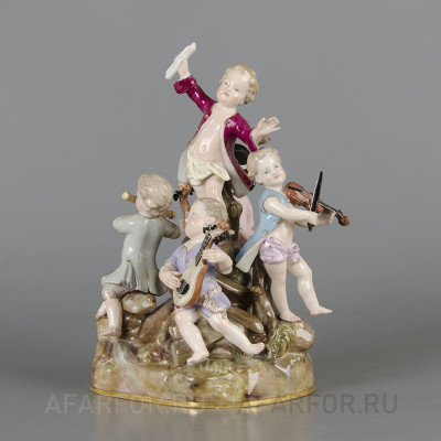 Фарфоровая статуэтка "Музыкальная капелла" Meissen Германия (фото №38684)