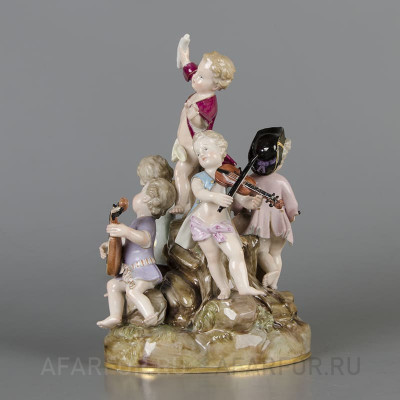 Фарфоровая статуэтка "Музыкальная капелла" Meissen Германия (фото №38685)