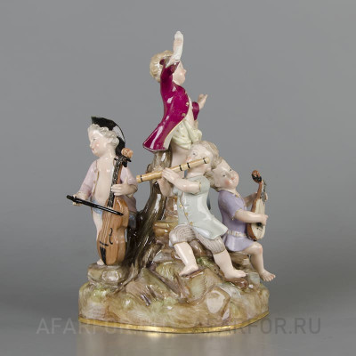 Фарфоровая статуэтка "Музыкальная капелла" Meissen Германия (фото №38686)