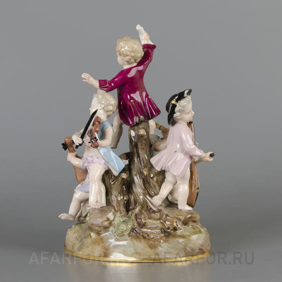 Фарфоровая статуэтка "Музыкальная капелла" Meissen Германия (фото №38687)