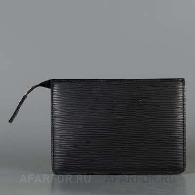Винтажная косметичка "Louis Vuitton" из черной кожи Epi, Франция (фото №38713)